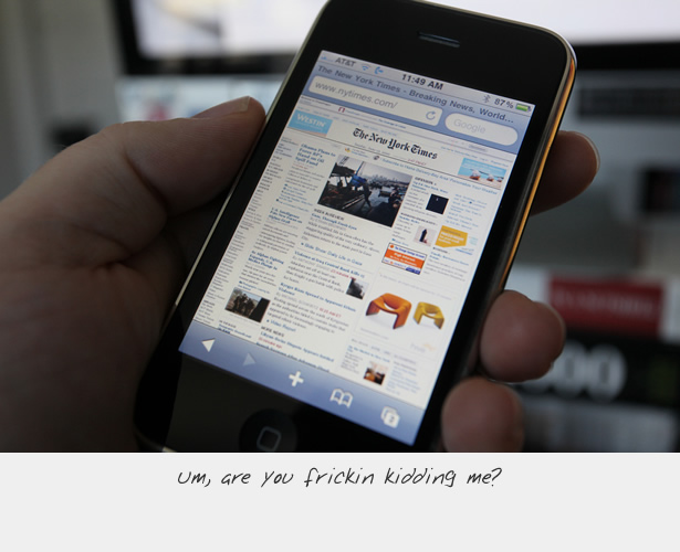 NYT on the iphone