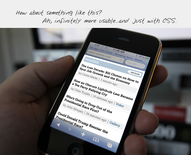 My suggestion for a category page on iPhone