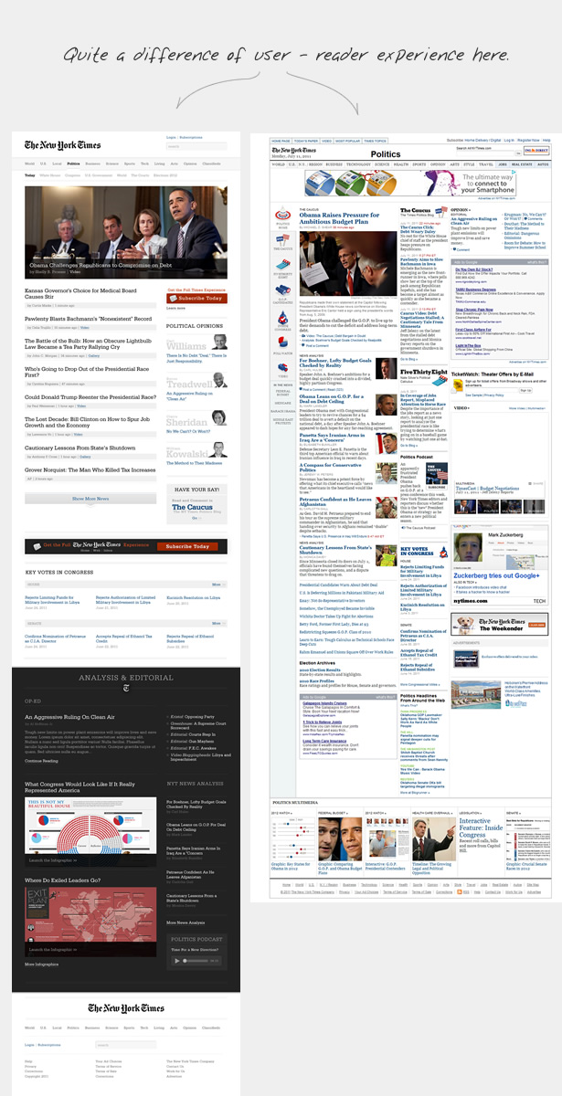 New York Times redux comparison